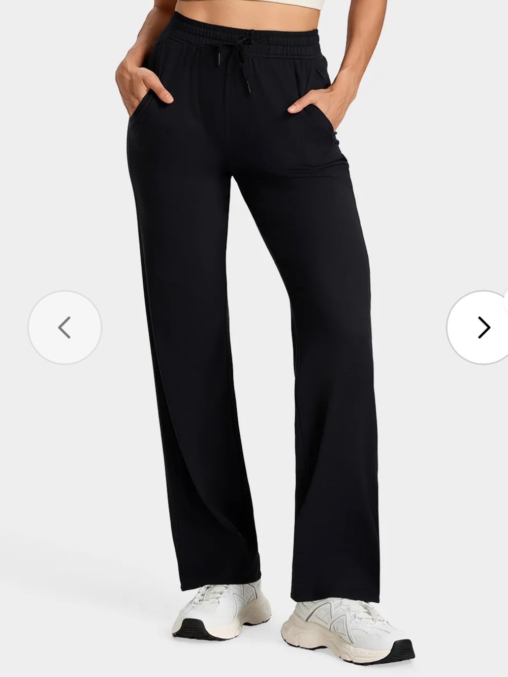 Yogipace women’s Black elastic Straight-Leg Bottoms XXL